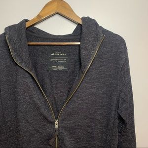 Grey All-Saints Zip-up Hoodie